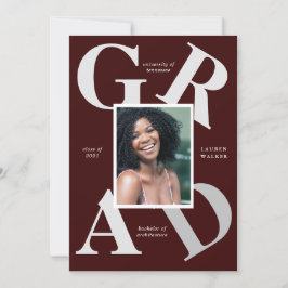 スクラはっきりしたースカラーの卒業発表 招待状