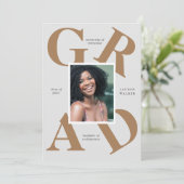 スクラはっきりしたースカラーの卒業発表 招待状 (スタンド正面)