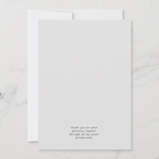 スクラはっきりしたースカラーの卒業発表 招待状 (裏面)