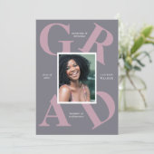 スクラはっきりしたースカラーの卒業発表 招待状 (スタンド正面)