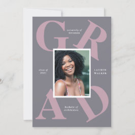 スクラはっきりしたースカラーの卒業発表 招待状