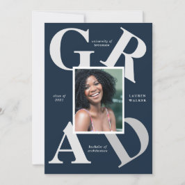 スクラはっきりしたースカラーの卒業発表 招待状