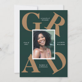 スクラはっきりしたースカラーの卒業発表 招待状