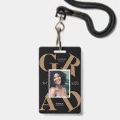 スクラはっきりしたースカラー大学院発表会 バッジ (正面(ネックストラップ付))