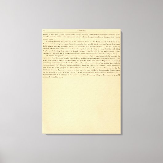 スクライバー統計地図 キャンバスプリント (正面)