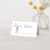 スクライブお洒落ルドールハンドドローブライダルシャワー プレイスカード (正面)