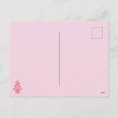 スクライブモダンルイラストレーションドードルピンクと赤 シーズンポストカード (裏面)
