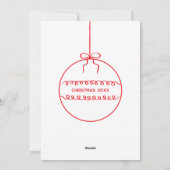 スクライブモダンルイラストレーションドードル赤と白 シーズンカード (裏面)