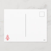 スクライブモダンルイラストレーションドードル赤と白 シーズンポストカード (裏面)