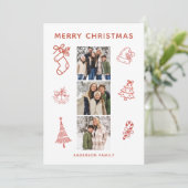 スクライブモダンルフォトクリスマスフラットホリデーカード シーズンカード (スタンド正面)