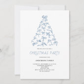 スクライブモダンルボークリスマスパーティー 招待状 (正面)