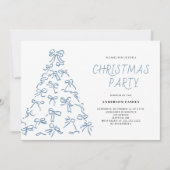 スクライブモダンルボークリスマスパーティー 招待状 (正面)