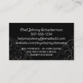 スクライブルカキエビのシーフードフォークケータリングパー 名刺 (裏面)