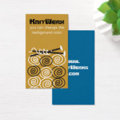 スクライブル糸ボール編み物針ギフトラベルカード (デスク)