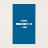 スクライブル糸ボール編み物針ギフトラベルカード (裏面)