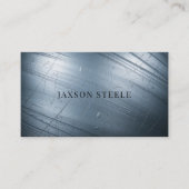 スクラッチされたスチールテクスチャ 名刺 (正面)