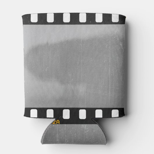 スクラッチされたフィルムストリップ、ヴィンテージのプレースホルダ。 缶クーラー (裏面)