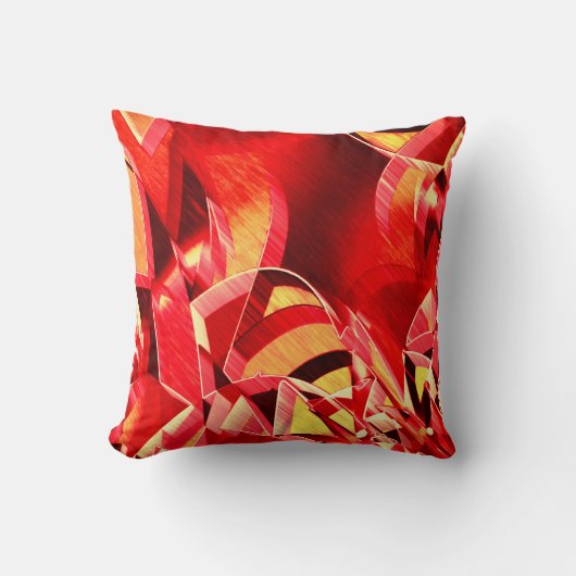 スクラッチされた赤いストリップの動きをシミュレート クッション (正面)