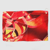 スクラッチされた赤いストリップの動きをシミュレート ゴルフタオル (横)