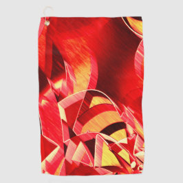 スクラッチされた赤いストリップの動きをシミュレート ゴルフタオル