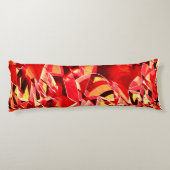 スクラッチされた赤いストリップの動きをシミュレート ボディピロー (裏面)