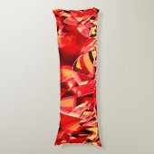 スクラッチされた赤いストリップの動きをシミュレート ボディピロー (正面縦)