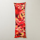 スクラッチされた赤いストリップの動きをシミュレート ボディピロー (裏面 (縦))