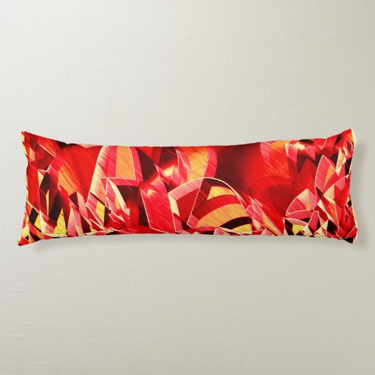 スクラッチされた赤いストリップの動きをシミュレート ボディピロー (正面)