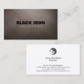 スクラッチされた金属テクスチャエンジニアリング 名刺 (正面/裏面)