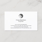 スクラッチされた金属テクスチャエンジニアリング 名刺 (裏面)