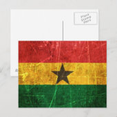 スクラッチと擦り切れたヴィンテージガーナ国旗 ポストカード (正面/裏面)