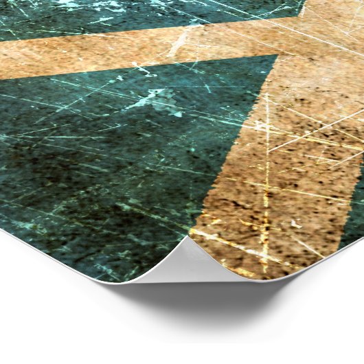 スクラッチと擦り切れたヴィンテージスコットランド国旗 ポスター (角)