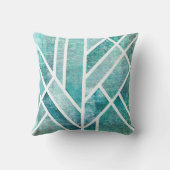 スクラッチターコイズ/ホワイトデコ枕 クッション (裏面)