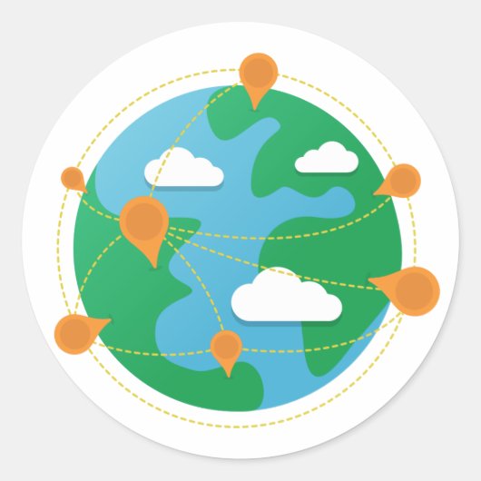 スクラッチデイステッカー(白) ラウンドシール (正面)