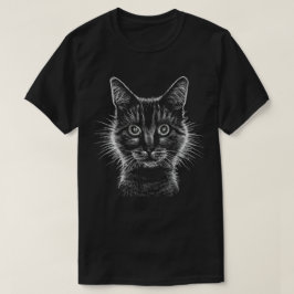 スクラッチボードファジー猫Tシャツ Tシャツ