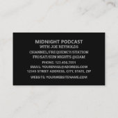 スクラッチメタル効果、ポッドキャスター、ポッドキャスト 名刺 (裏面)