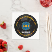 スクラッチレコード50誕生日 スタンダードカクテルナプキン (インサイチュ)