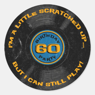 スクラッチレコード60誕生日 ラウンドシール
