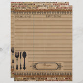 スクラッチ両面レシピカード (正面/裏面)