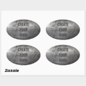 スクラッチ仕上げメタルのテクスチャ 楕円形シール (シート)