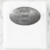 スクラッチ仕上げメタルのテクスチャ 楕円形シール (バッグ)