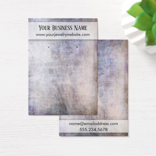 スクラッチ付き茶色の紫色のイヤリングホルダー表示カード (デスク)