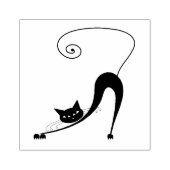 スクラッピー猫ブラック子猫カスタムゴムスタンプ ラバースタンプ (インプリント)