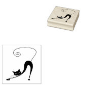 スクラッピー猫 ブラックキティ カスタムゴムスタンプ ラバースタンプ (押印)