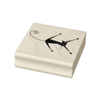 スクラッピー猫 ブラックキティ カスタム ラバースタンプ