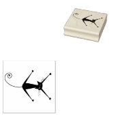 スクラッピー猫 ブラックキティ カスタム ラバースタンプ (押印)