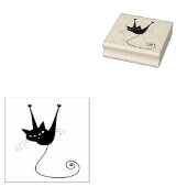 スクラッピー猫 ブラック キティ カスタム ゴムスタンプ ラバースタンプ (押印)