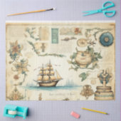 スクラッピー航海のシリーズデザイン13 薄葉紙 (クラフト)