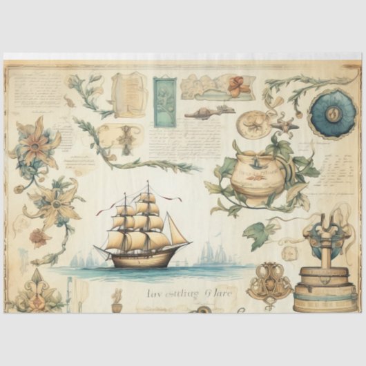 スクラッピー航海のシリーズデザイン13 薄葉紙 (正面)