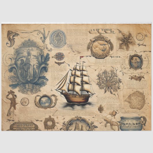 スクラッピー航海のシリーズデザイン23 薄葉紙 (正面)